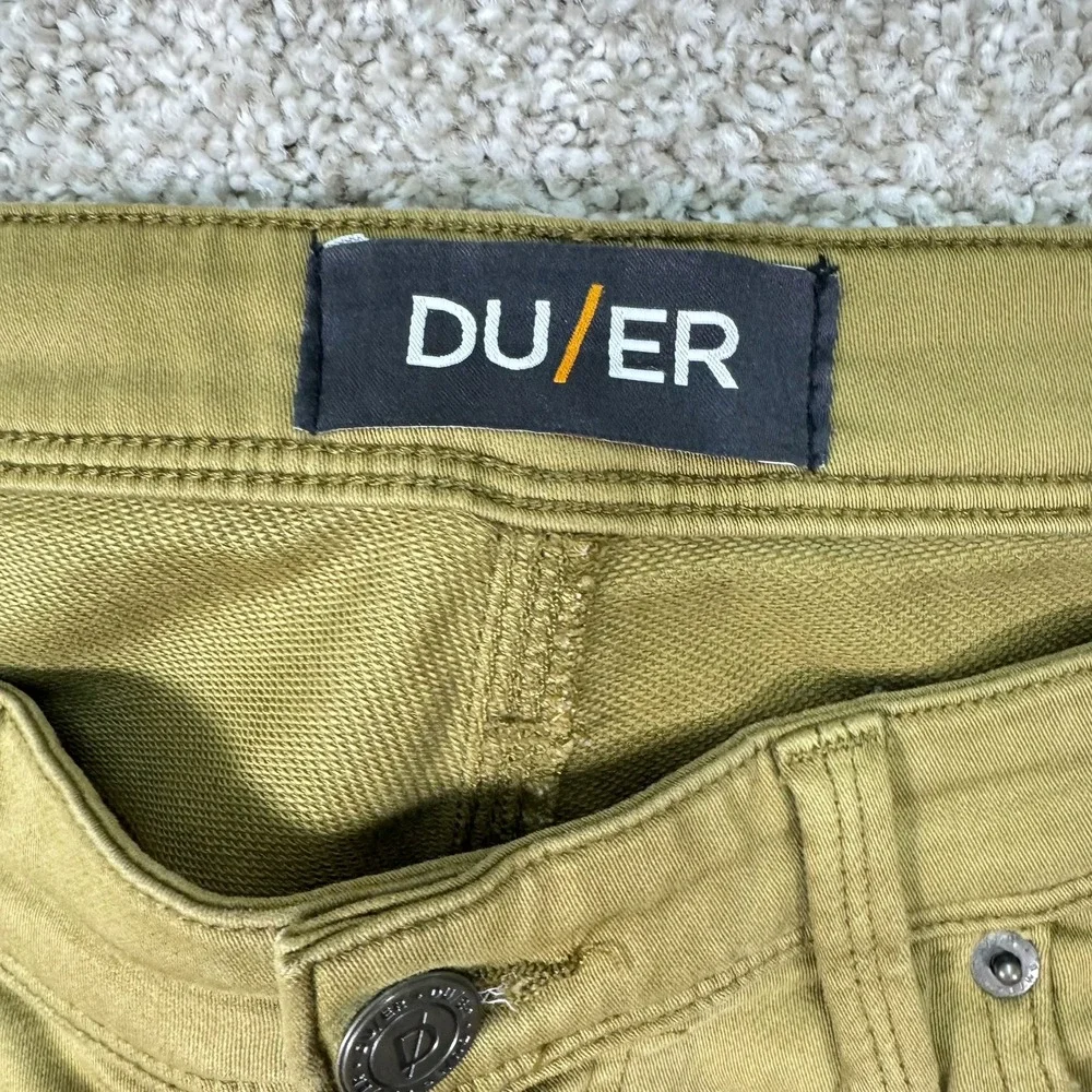 DU/ER N2X Slim Fit Pants Mens 34x34 Mustard Performance Khaki Chino